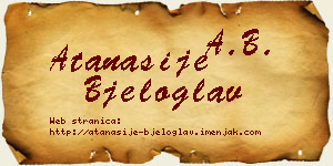 Atanasije Bjeloglav vizit kartica